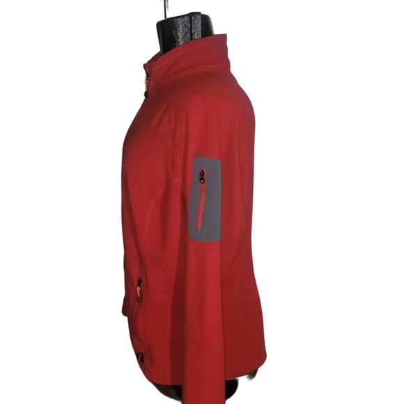 Eddie Bauer Expedition Outfitter Red Zippered Fleece Jacket XL - Picture 5 of 7
